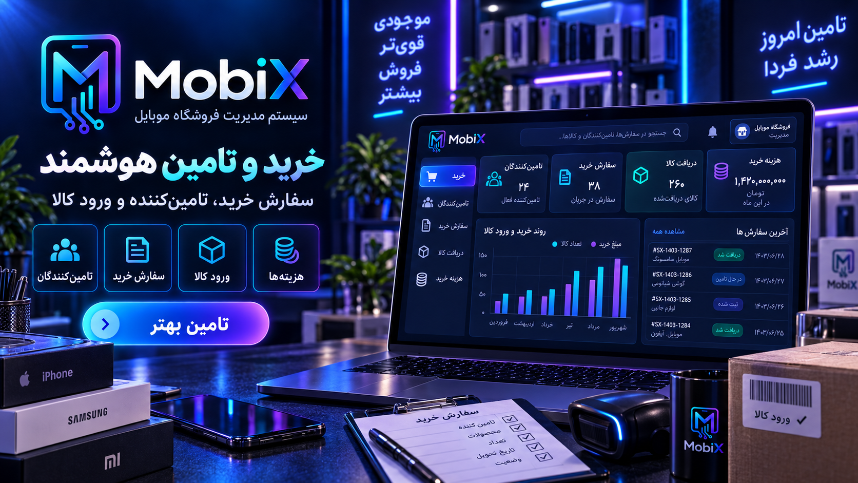 خرید و تامین هوشمند در MobiX